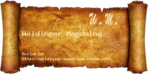Weidinger Magdolna névjegykártya